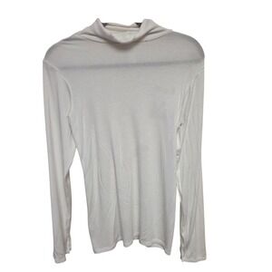 Spanx White Long Sleeve Turtleneck Top XL Extra‎ Large Layering Essential